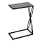 Monarch Specialties Accent Table - 25"H / Grey Stone-Look / Black Metal I 3305 - alternate 1
